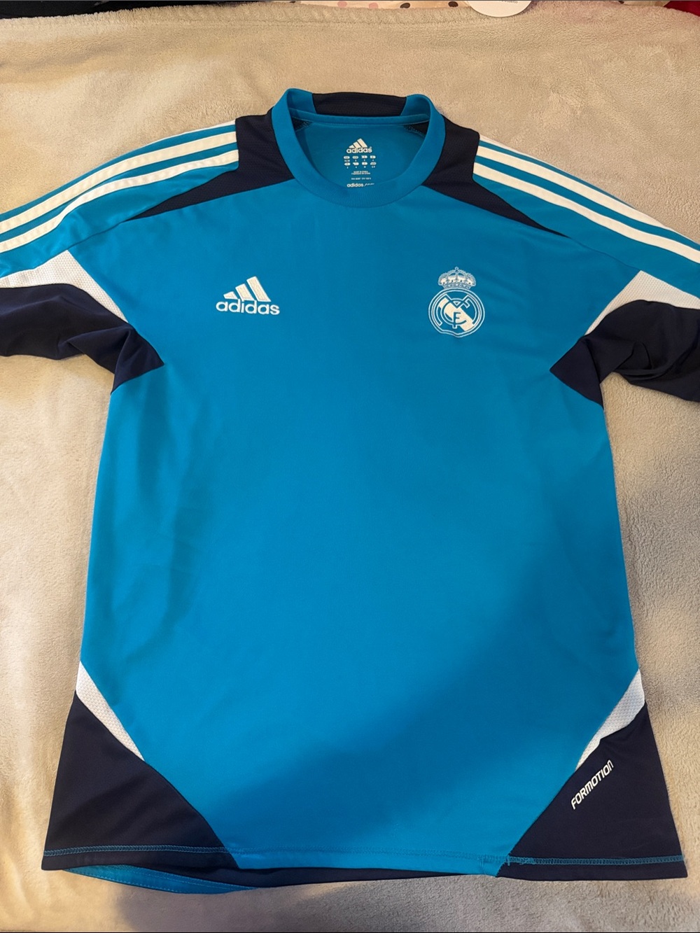 adidas Blue and Navy Real Madrid 110 year anniversary Training Shirt